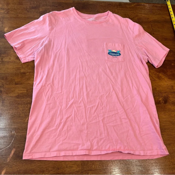 Vineyard Vines pink pocket t-shirt size Large 100% cotton - Picture 1 of 6